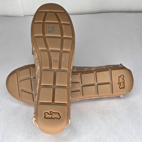 NWT Coach Women's Marley Driver Tan Logo Loafers - Picture 5 of 8